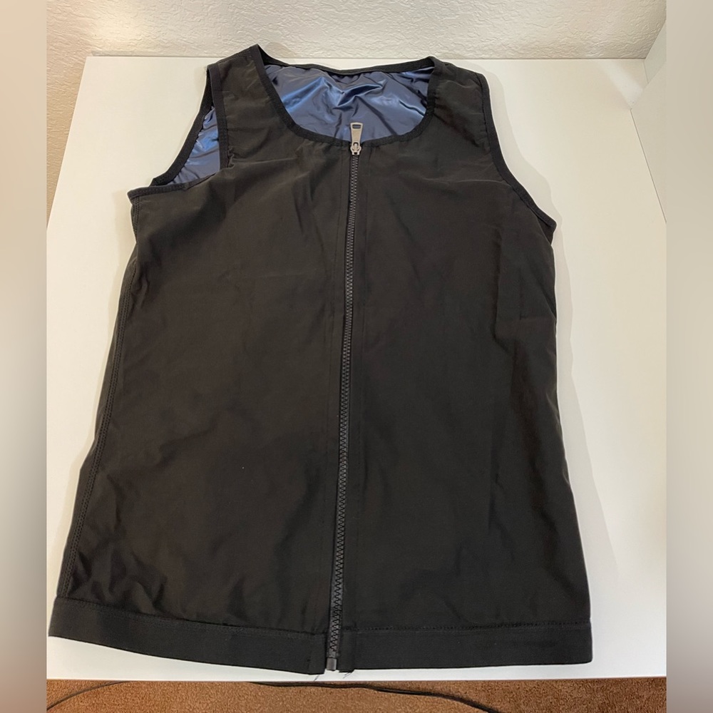 Mens Black Sweat Sauna Vest Heat Trapping Sweat Tank Top SZ: Medium